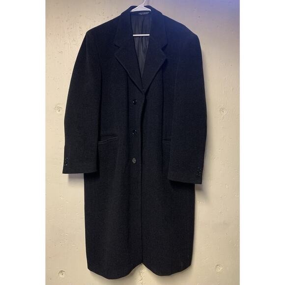 Cashmere Men’s Long Coat Italy Pencil Color XL Old Money Plus Size - Picture 8 of 9